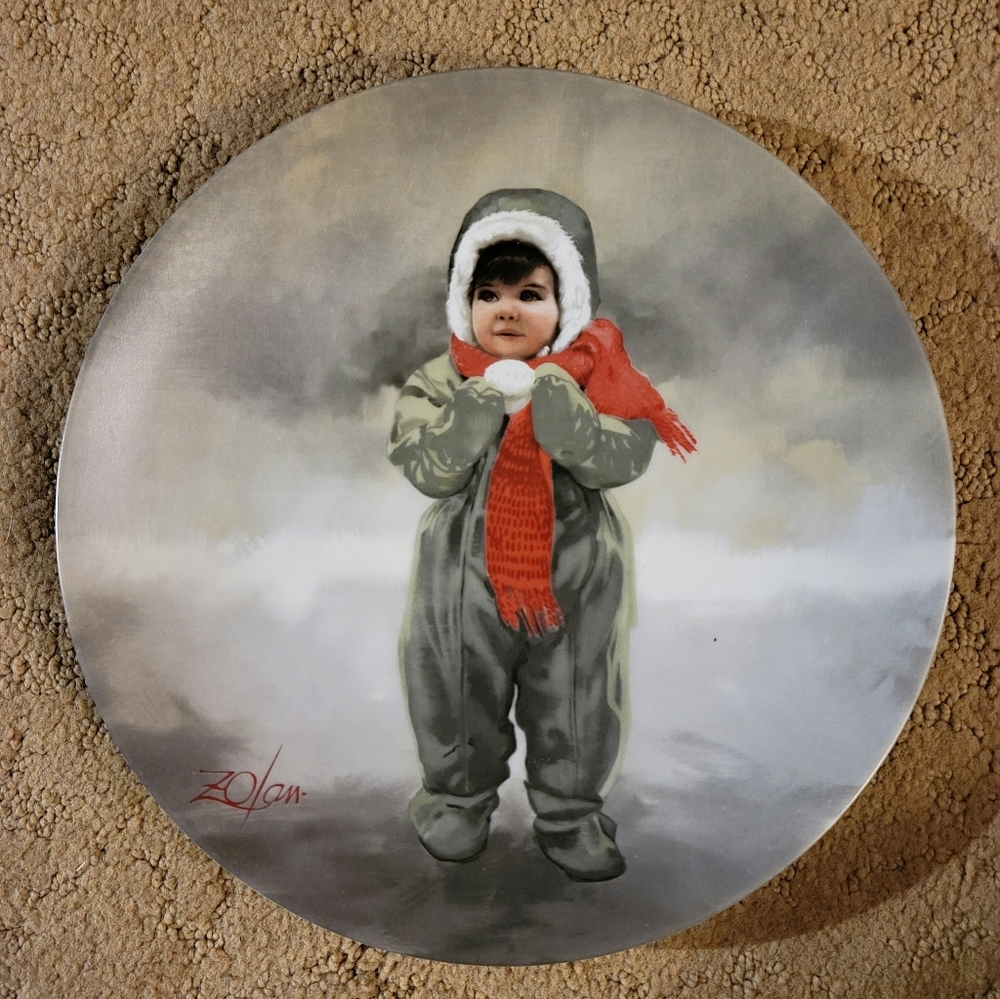 Collector Plate - Winter Angel by Zolan